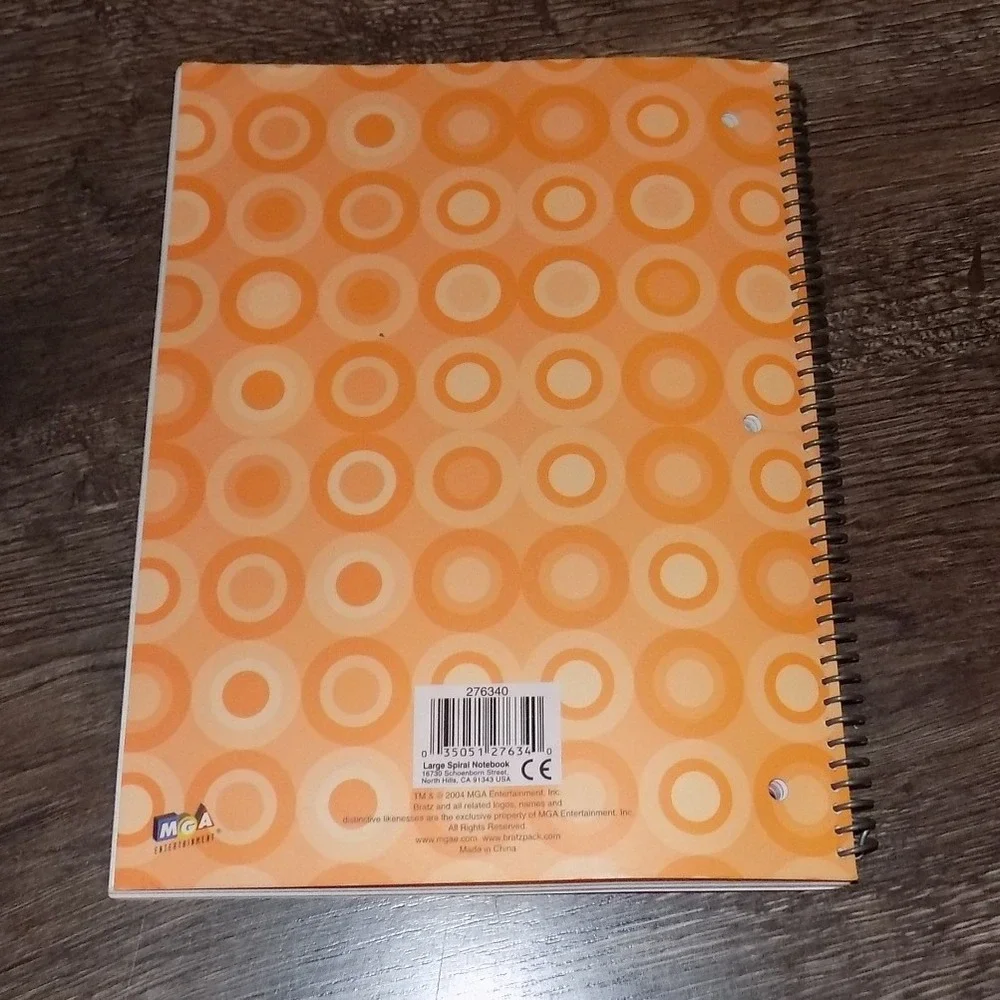 Bratz Large Spiral Notebook Jade Target Exclusive Orange 2004 Good Y2K Vintage